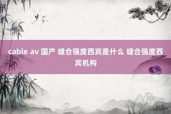 cable av 国产 缝合强度西宾是什么 缝合强度西宾机构