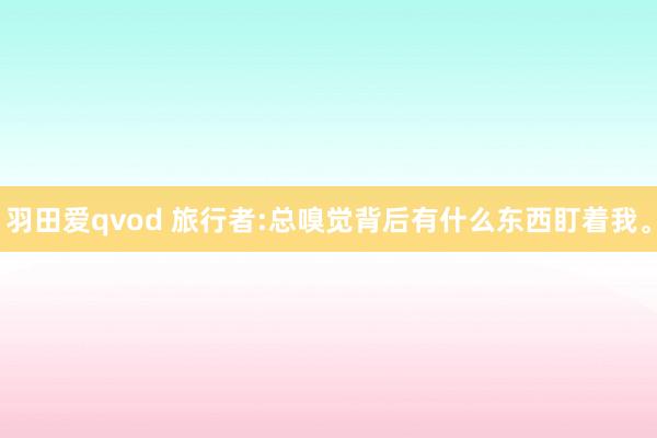 羽田爱qvod 旅行者:总嗅觉背后有什么东西盯着我。